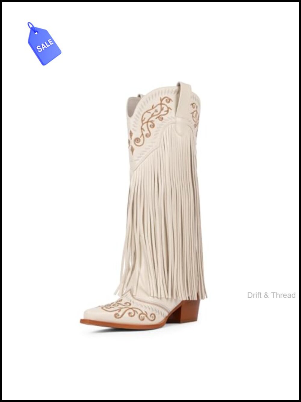 Women's Faux Leather Knee High Cowboy Boots Fringe Western Cowgirl